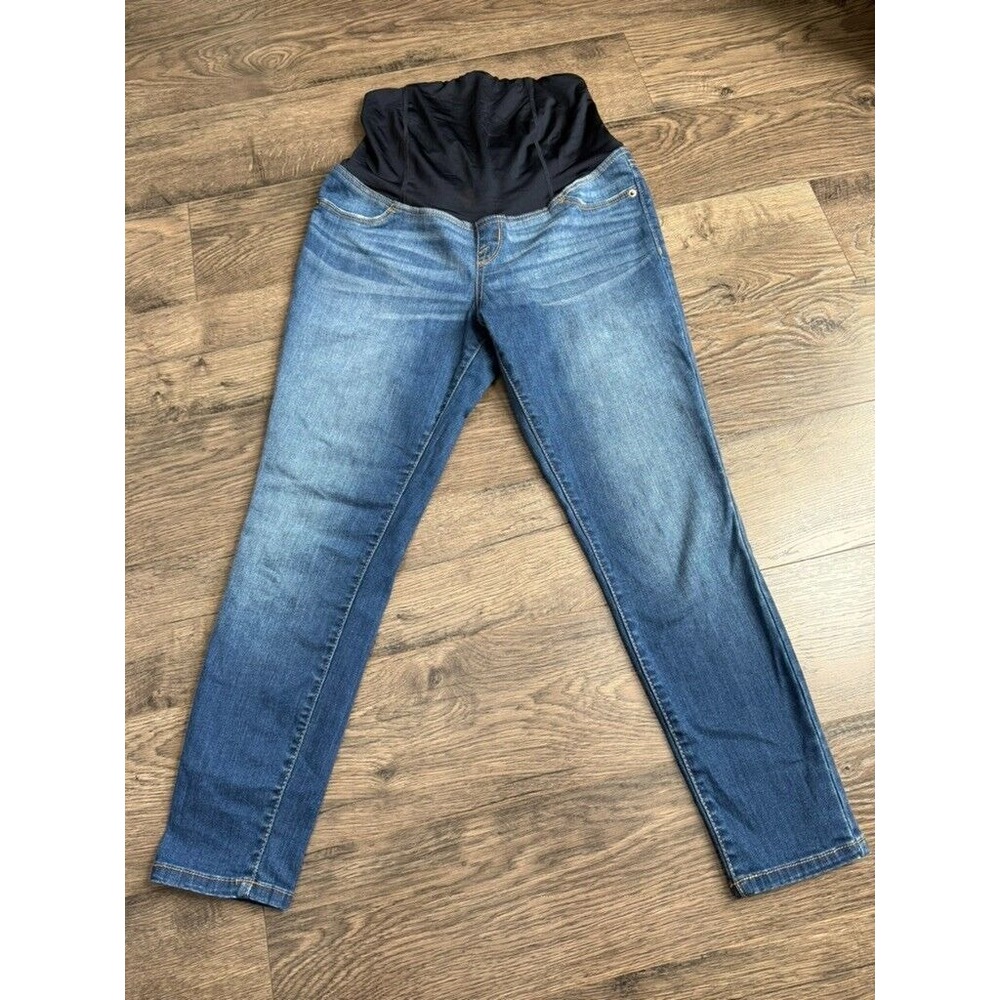 EUC Womens Isabel Maternity full panel skinny crop jeans stretch size 4